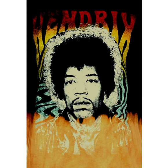 Jimi Hendrix Bleach rock blues Official cotton T-Shirt 3XL 3XLT B&T NWT - Picture 2 of 3